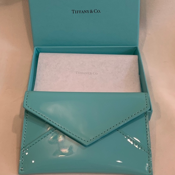 Tiffany & Co. Accessories - Tiffany & Co. Patent Leather Envelope Card Case.